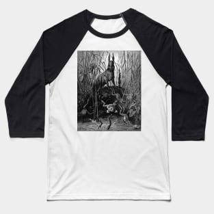 The Hare and the Frogs - Gustave Dore Baseball T-Shirt